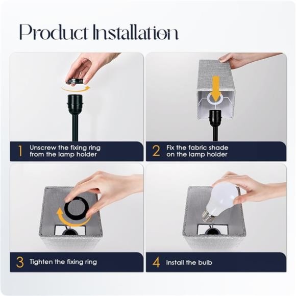 Bedside Lamp with USB Ports - Touch Control Table Lamp for Bedroom with USB C+A - Picture 7 of 8